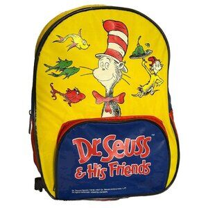 Dr Seuss and Friends Vintage 1997 Kids Backpack Cat In The Hat One Fish Two Fish